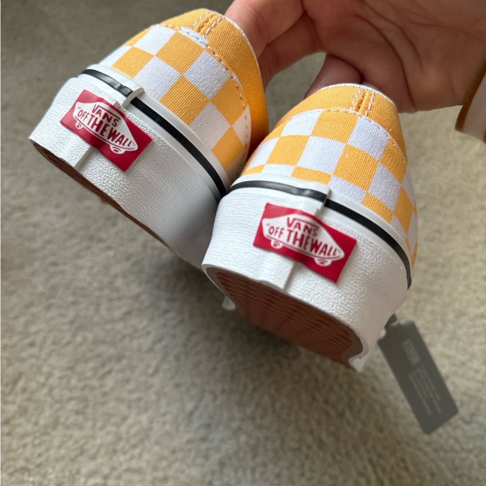 Vans Slip-On Checkerboard Sneakers - Yellow & White - Picture 3 of 6